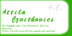 attila czvitkovics business card